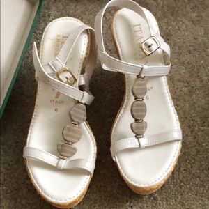 Italian made sandal wedges new